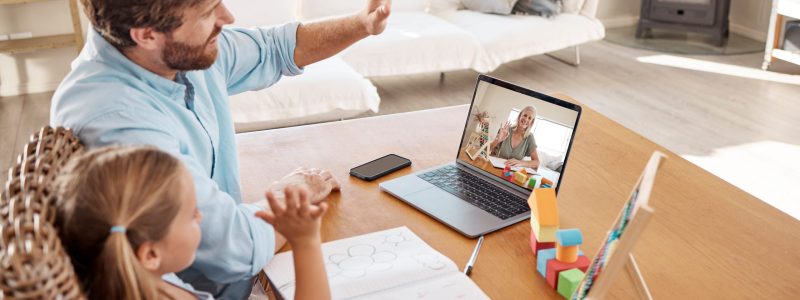 video-call-education-learning-with-girl-father-teacher-remote-meeting-laptop-from-home-attend-virtual-class-studying-technology-school-with-man-daughter-waving-scaled